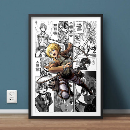 Japan Anime Attack on Titan Poster Cartoon Posters Canvas Painting Wall Art Home Decor Pictures For Living Room Decoration