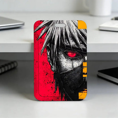 Anime N-NARUTO Akatsuki Itachi Sharingan Transparent Card Holder Employee Plastic Slide Cover Lanyard Work Business ID Bag Bus