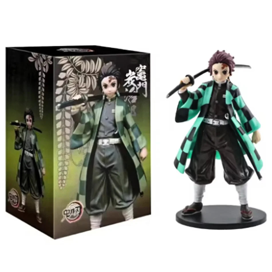 Anime Figure Demon Slayer Figures Kimetsu No Yaiba Doll Tanjiro Nezuko Zenitsu Figurine Inosuke Warrior Action Figure Model Toys