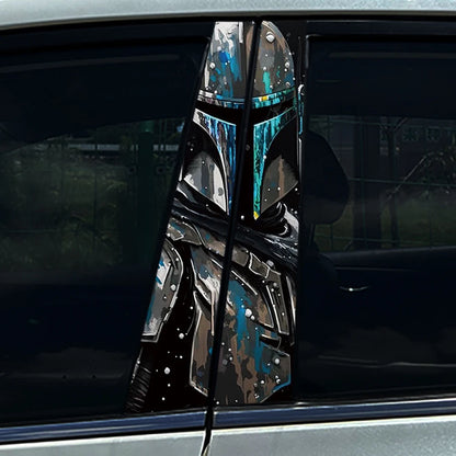 Graffiti Anime Mandalorian Yoda Car B Pillar Sticker