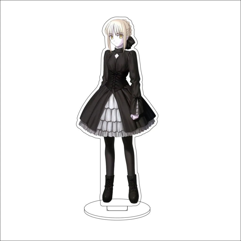 16CM Anime Fate/stay night Altria Pendragon Rin Tohsaka Illyasviel von Einzbern Cos Acrylic Figure Stand Ornaments Gifts