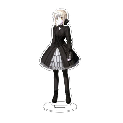 16CM Anime Fate/stay night Altria Pendragon Rin Tohsaka Illyasviel von Einzbern Cos Acrylic Figure Stand Ornaments Gifts