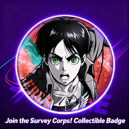 Attack on Titan Anime Badge Pin Set Levi Ackerman Eren Yeager Mikasa Ackerman Hange Zoe Sasha Braus Jean Kirstein Metal Brooch