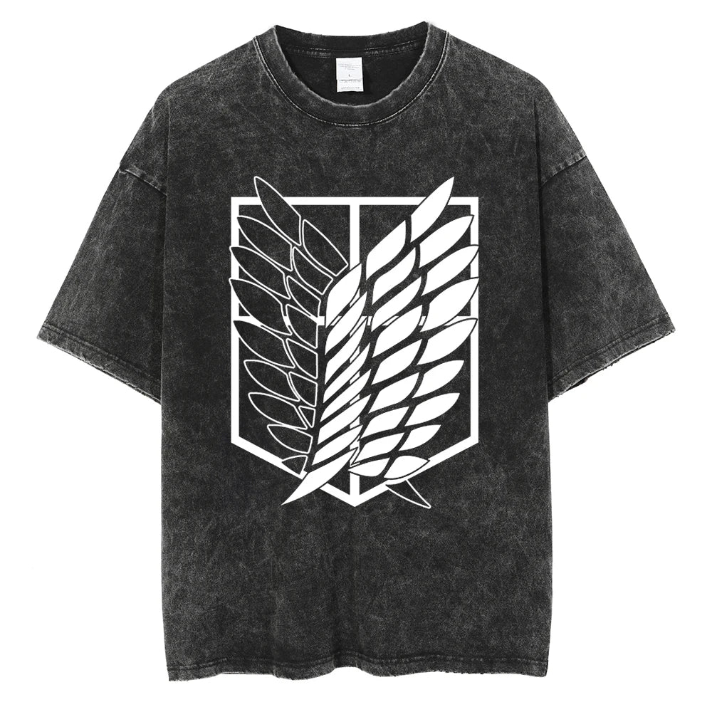 Harajuku Anime Attack on Titan Levi Ackerman Print Tee Men Women Comfortable T-shirts Casual Loose T Shirt Male Cotton Tshirt