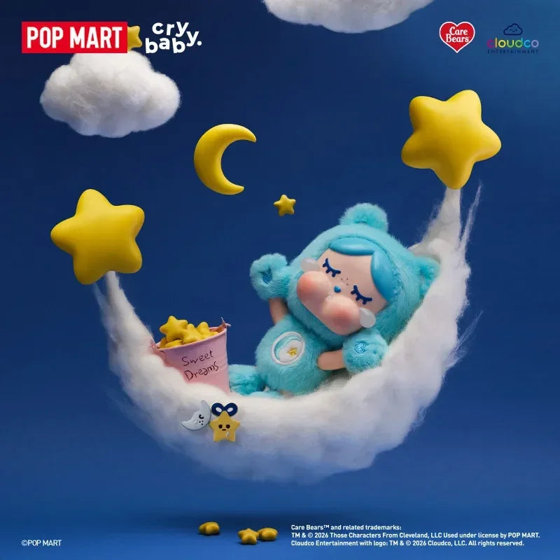 POP MART CRYBABY Care Bears Series Vinyl Plush Pendant Mystery Box Genuine Blind Box Guess Toys Bag Ornament Cute Figurines