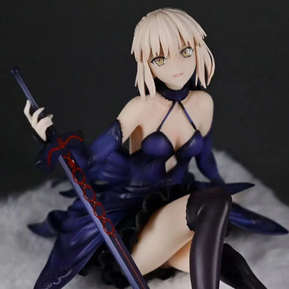 【C4 STUDIO】13cm/5.12 Inch Anime Saber Fate/stay night GK Altria Pendragon Figure Standing Statue Collectible Model Toy Gift