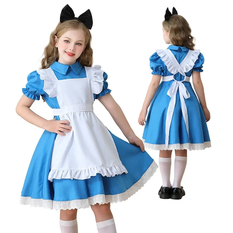 Alice In Wonderland Blue Maid Dress