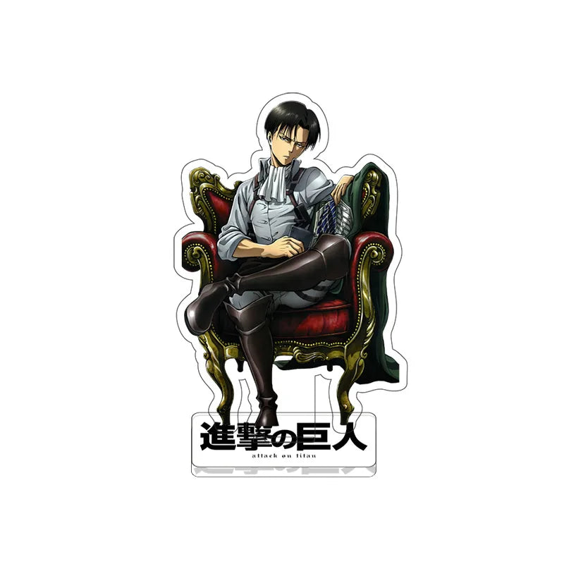 Gift Eren Levi Mikasa Attack on Titan Acrylic Transparent Standee Desk Decoration Anime Collectible Figure Display Ornament