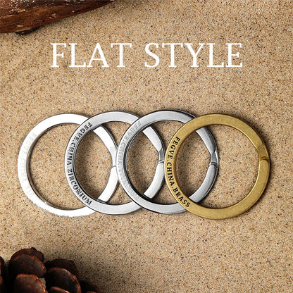 Brass Titanium Zirconium Stainless Steel Key Rings Keychains Buckle Man Luxury Car Keychain for Male Creativity Gift Wholesale