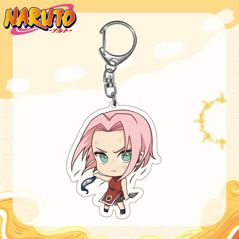 Naruto Anime Akatsuki Uchiha Itachi Acrylic Keychain Fashion Key Ring Bag Charms Girl Pendant Jewelry Cute Creative Friends Gift