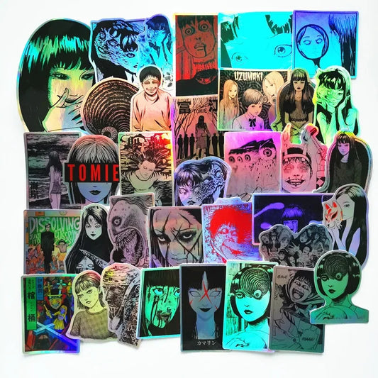 50PCS Laser Anime Tomie Stickers Aesthetic Graffiti Decals