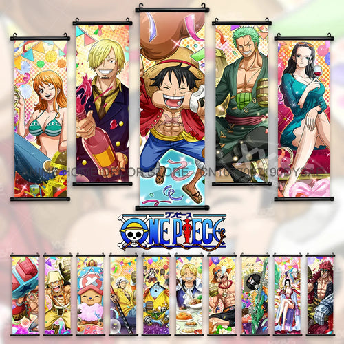 ONE PIECE Posters Anime Straw Hat Pirates Hanging Painting