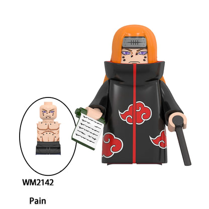 Naruto Sasuke Itachi Kakashi Jiraiya Tsunade Obito Indora Uchiha Anime Mini Man Blocks Figure WM6155 WM6154 WM6153 Collectible