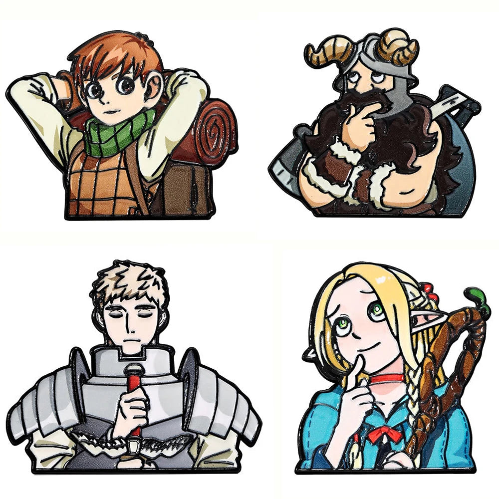Delicious in Dungeon Character Enamel Pins