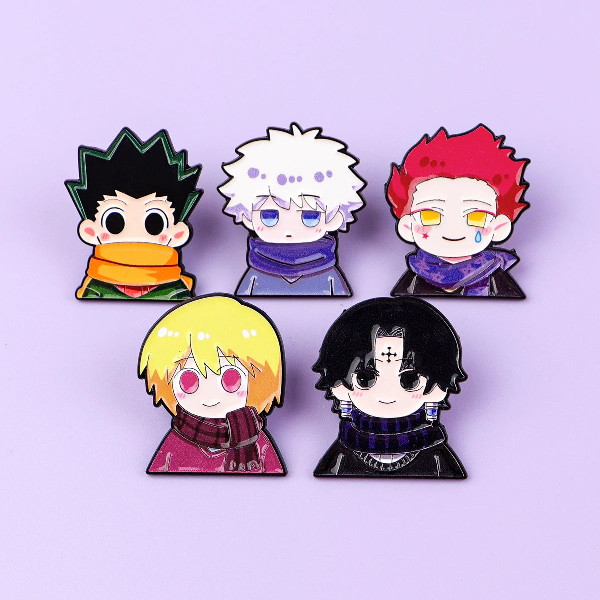 Anime Characters Heart Enamel Pin