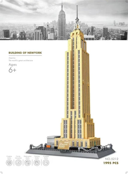 MOC World Famous Architecture Edifice Opera House Building Blocks Villa Savoye Bridge Tower Toy Children Birthday Christmas Gift