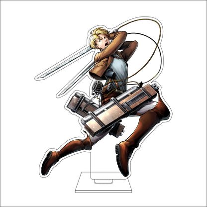 16CM Anime Attack on Titan Cosplay Acrylic Figure Stand Plate Ymir Sasha Braus Conny Springe Ornaments Gifts