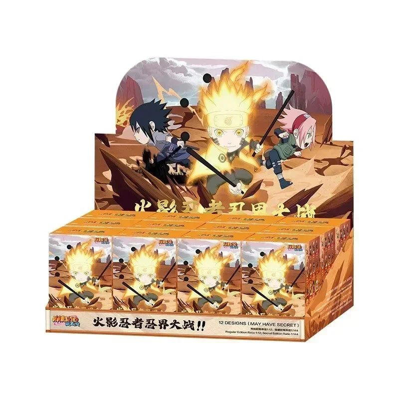 POP MART Naruto Sasuke Ninja World War Series Blind Box Toys Kawaii Surprise Guess Bag Doll Anime Figure Home Model Girls Gift