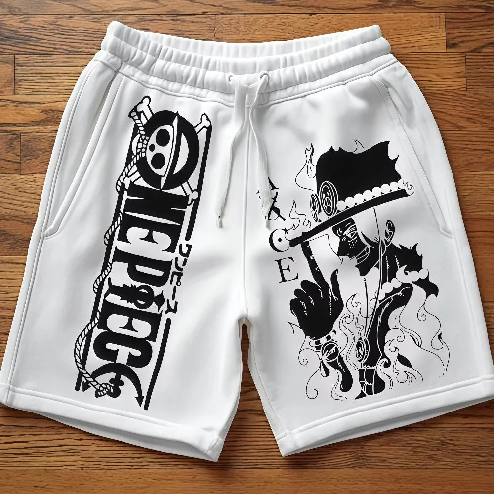 One Piece Men's and Women's Cotton Shorts Roronoa Zoro Anime Sweatpants Summer and Spring Trendy Fashion Versatile Pants
