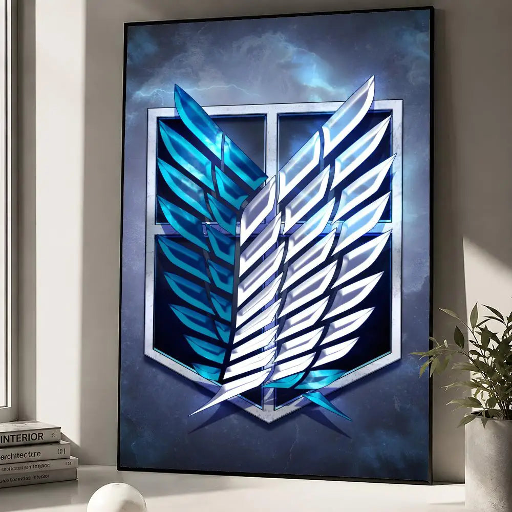 Anime Attack On Titan Eren Yeager Poster Peel And Stick Wall Art PP Waterproof HD Bedroom Living Room Home Decor Gift