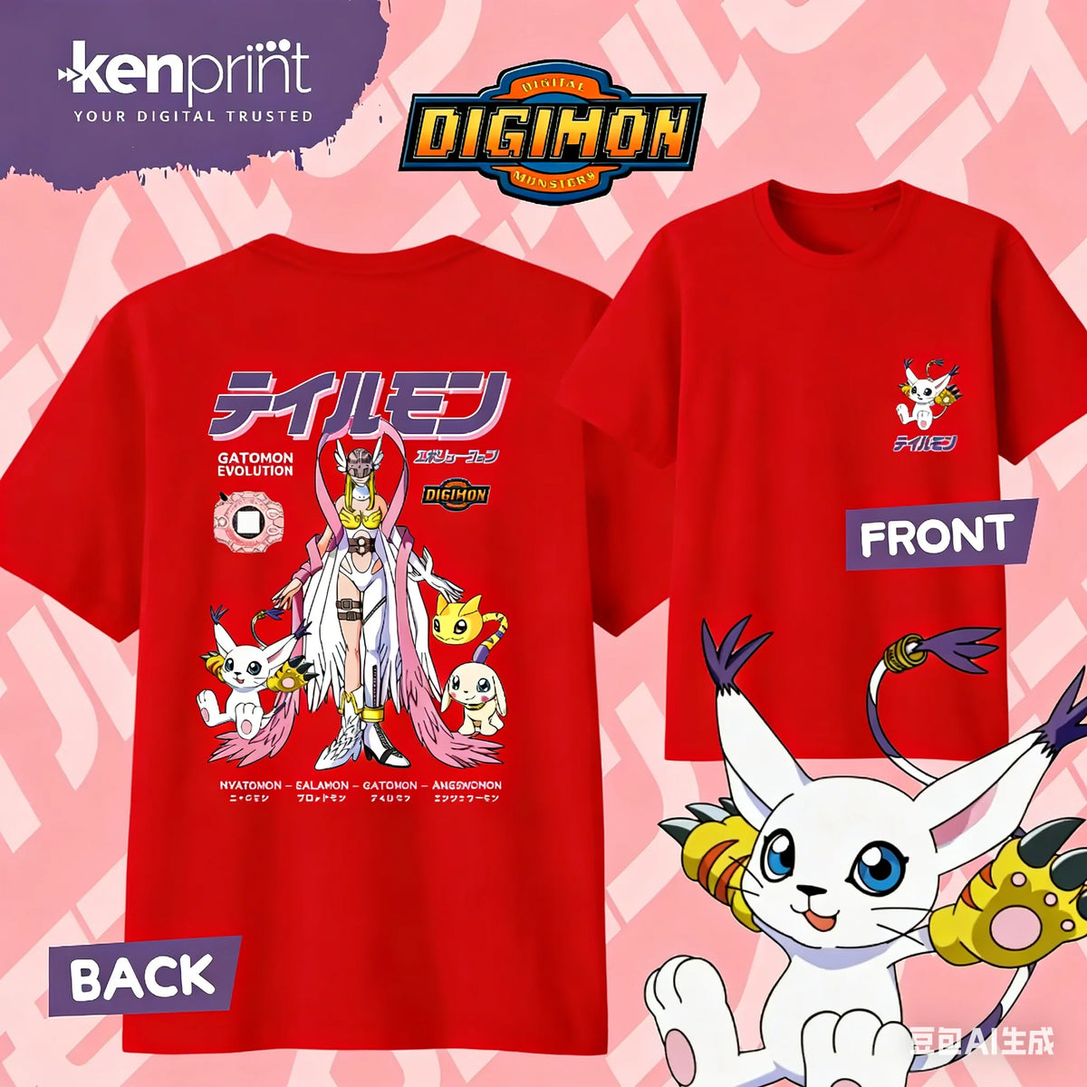 Digimon Gatomon T-Shirt