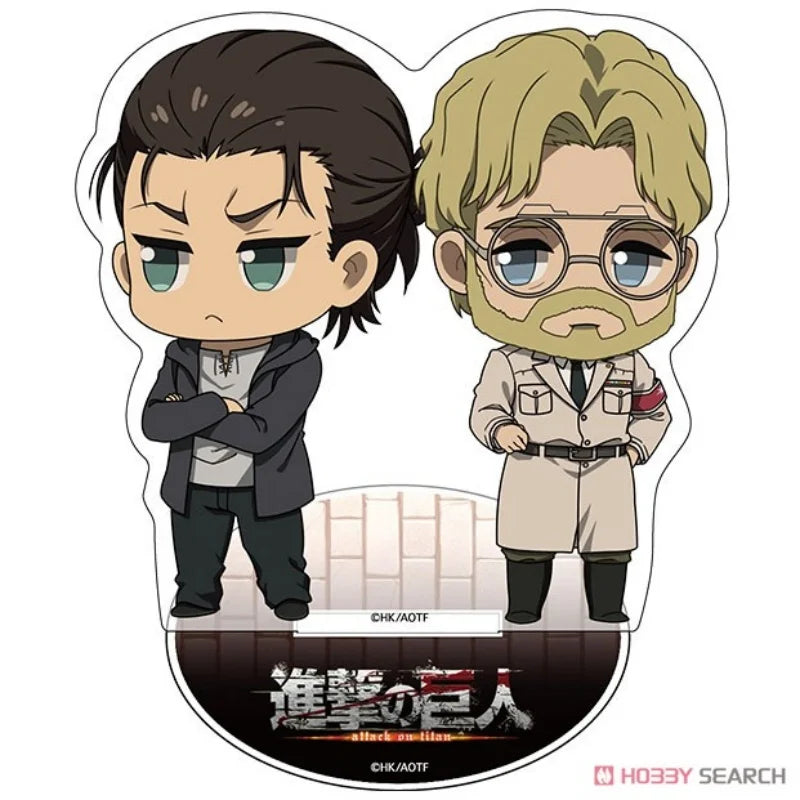 10Cm Acrylic Standing Sign for Attack On Titan Conny Springer Armin Arlert Zeke Jaeger Eren Yeager Q Version Desktop Decoration
