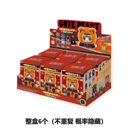 New TOPTOY Eaki Naruto V3 Kitten Land Series Blind Box Pajamars Plush Vinyl Doll Action Figures Neji Hyuga Gaara Surprise Toys