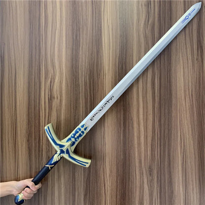 Fate Stay Night Sword Saber Holy Sword Black Sword Weapons 1:1 Cosplay Halloween Prop Model Gift Safety PU Rubber Gift Toys