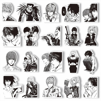10/30/65pcs Japan Classic Anime Death Note Stickers Toy DIY Computer Luggage Phone Bike Waterproof Cool Cartoon Sticker for Kids