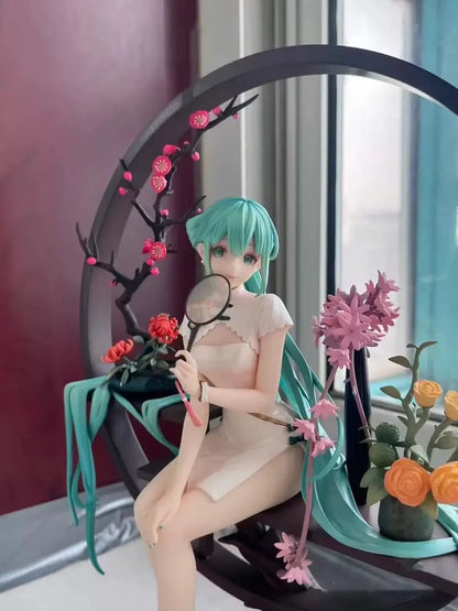25cm Hatsune Miku Anime Figure Cheongsam Miku Ancient Customs Statue