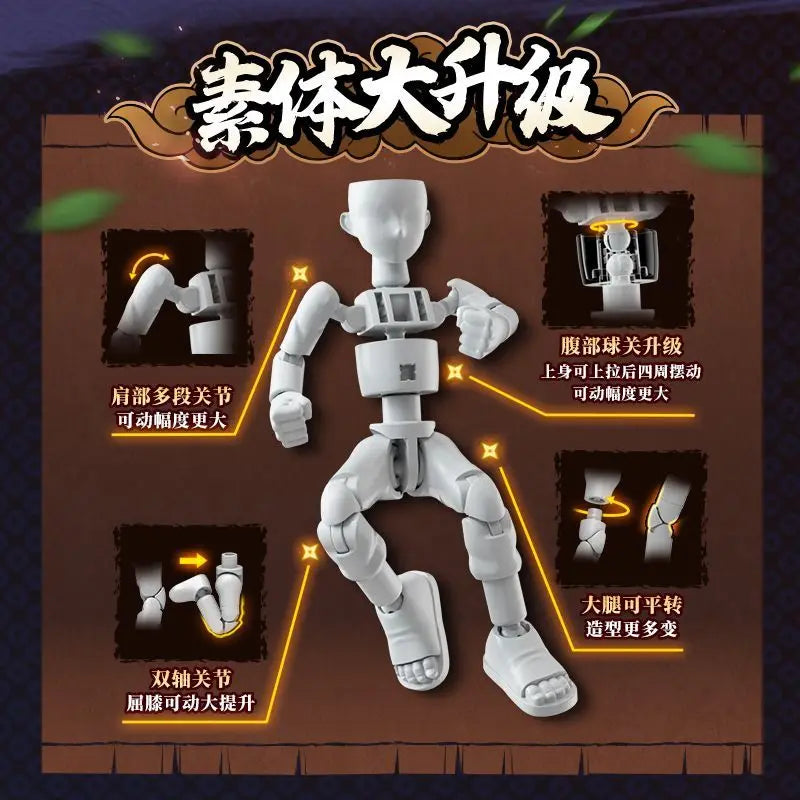 BLOKEES Building Block Man NARUTO Many Stars Edition 4nd Uchiha Sasuke Assembly Model Desktop Decoration Collect Gifts