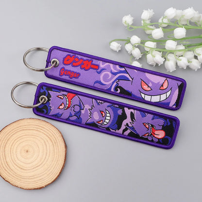 Anime Game Embroidery Keychain