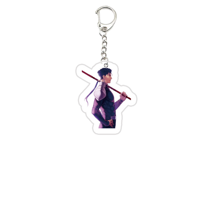 Acrylic Fate Stay Night Keyring Key Chains Cute Artoria Pendragon Saber KeyChain Pendant KeyRing for Accessories Bag Fans Gifts