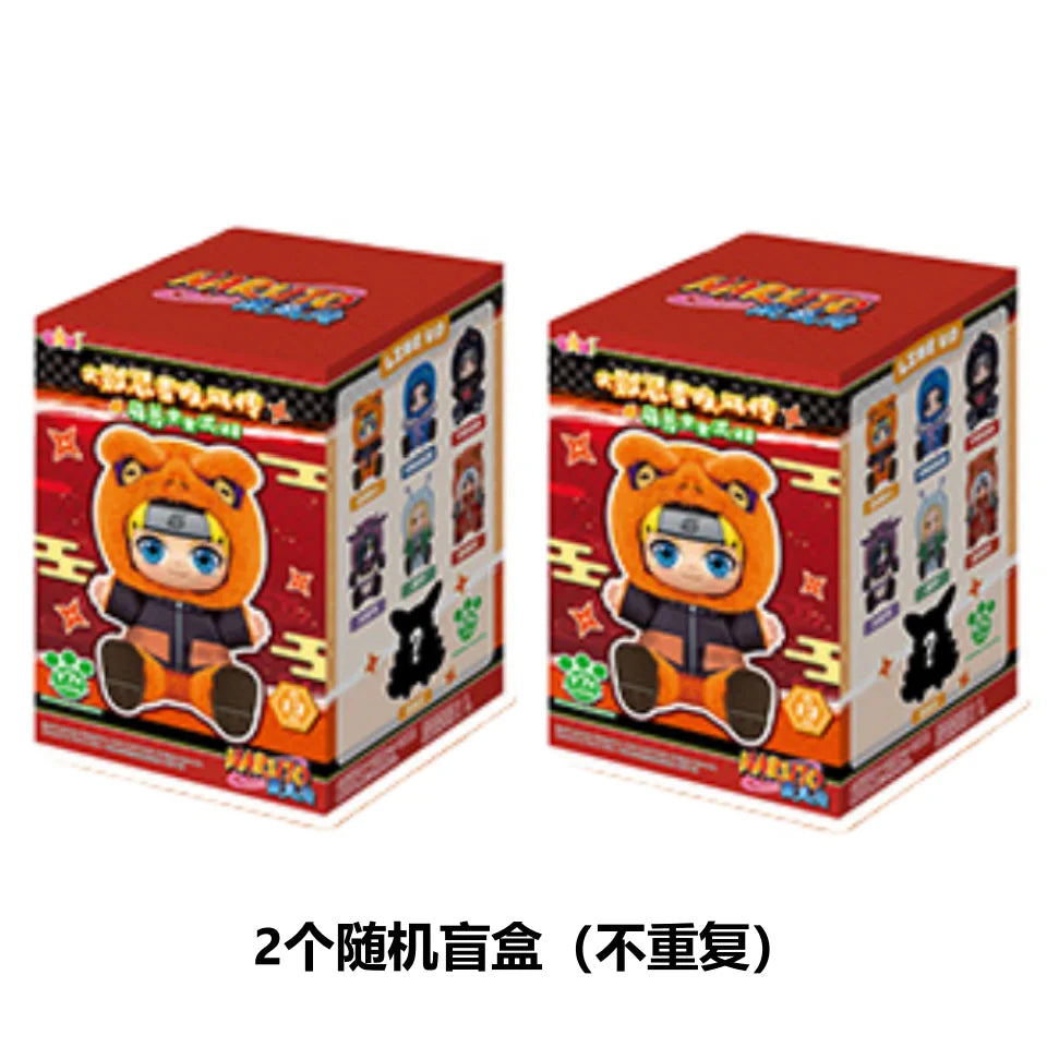 New TOPTOY Eaki Naruto V3 Kitten Land Series Blind Box Pajamars Plush Vinyl Doll Action Figures Neji Hyuga Gaara Surprise Toys