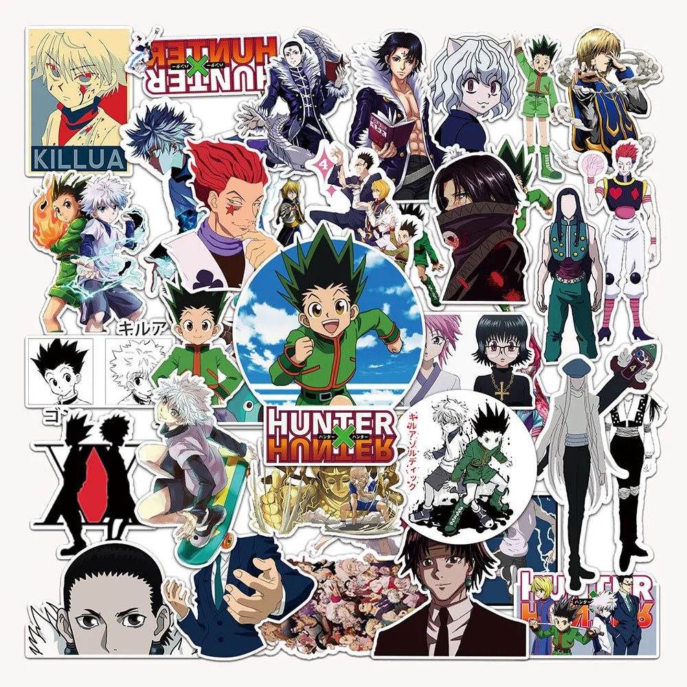 50/100pcs Cartoon Mix Anime Stickers Attack On Titan Jujutsu Kaisen Decals Skateboard Laptop Car Motorcycle Waterproof Sticker