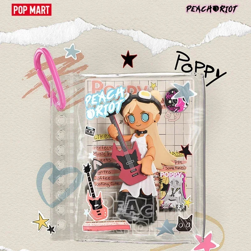 POPMART Peach Riot Carry The Music Series Block Pendant Blind Box Original Toys Mystery Box Doll Cute Anime Figure Ornament Gift