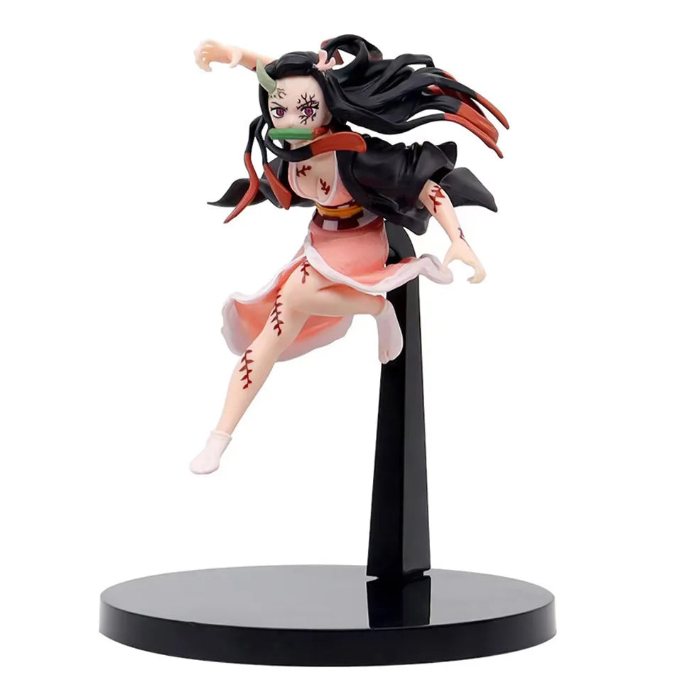 Anime Demon Slayer Kamado Tanjirou Zenitsu Figure Toys Kimetsu no Yaiba Nezuko Kamado Uzui Tengen PVC Figurine Model Dolls Gifts