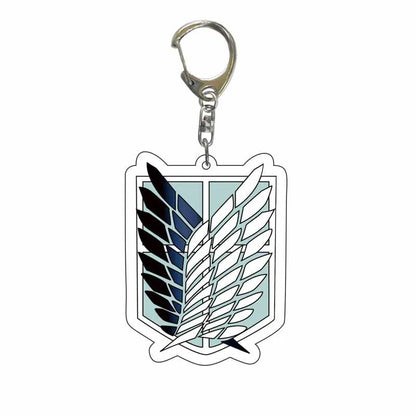 Attack On Titan Anime Peripheral Acrylic Figure Display Keychain Pendant Eren Mikasa Levi Creative Decorative Gift Accessories
