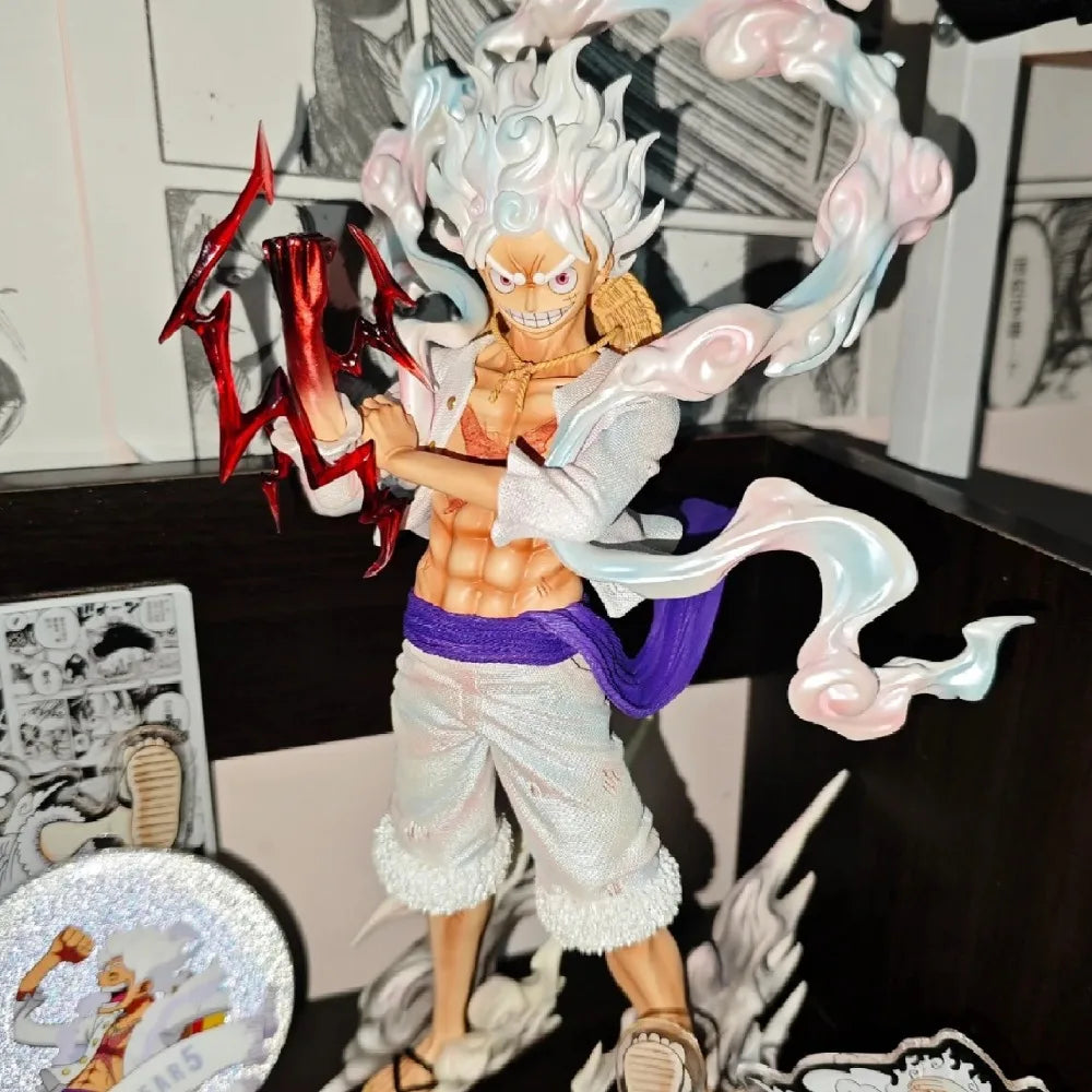 25cm/9.84in Anime Figure 5 Gear Luffy One Piece Figure Nika Luffy Figure PVC Statue Collectible Model Toys Gifts