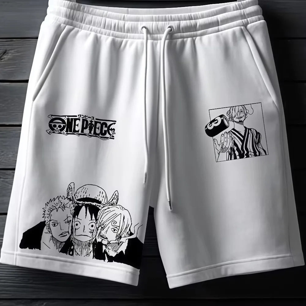 One Piece Men's and Women's Cotton Shorts Roronoa Zoro Anime Sweatpants Summer and Spring Trendy Fashion Versatile Pants