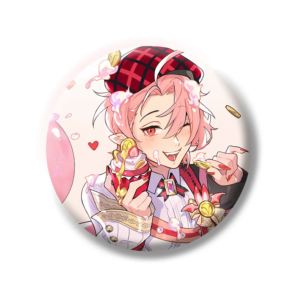 Cartoon Anime Game Nu: Carnival Eiden Yakumo Olivine Kuya Blade Metal Badge Button Brooch Pin Cosplay Cute keychains fans Gifts