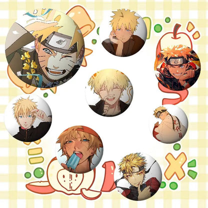 S-Smart N-NARUTOs Badges Tinplate Soft Button Pin Brooch Metal Badge Custom Jewelry Accessories Hat Bag Lapel