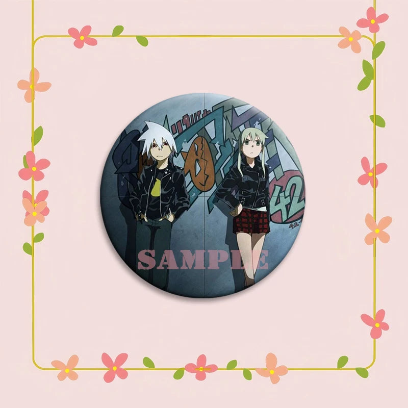 Anime Soul Eater Pins Round Creative Cartoon Badges