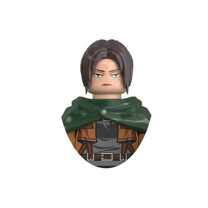 New Attack on Titan Minifigure Keychain Shingeki No Kyojin Eren Levi Mikasa Anime Action Figures Toys for Kids Gift