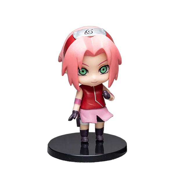 6 styles 9cm Anime Naruto Figures PVC Q Version Doll Gaara Kakashi  Figure Room Decoration Anime Figure