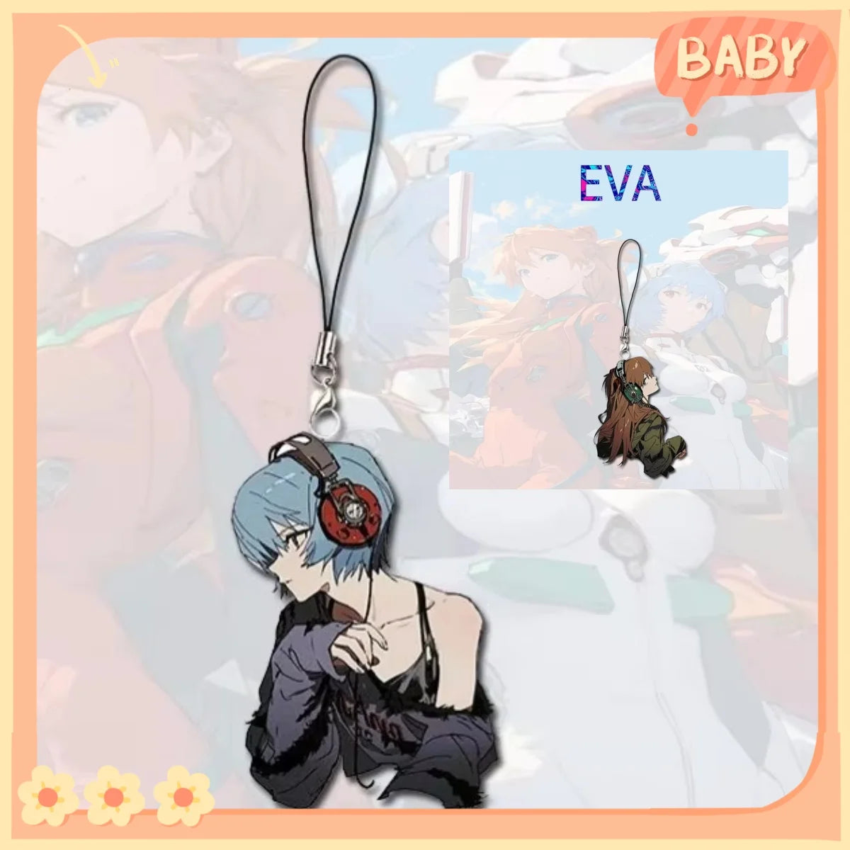 Evangelion Asuka Keychain