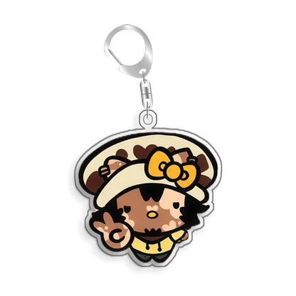 For Dragon Ball Usopp Nico Robin Tony Tony Chopper Nami Monkey D.Luffy Acrylic selfmade Cartoon Anime Keychain Pendant Toy gift