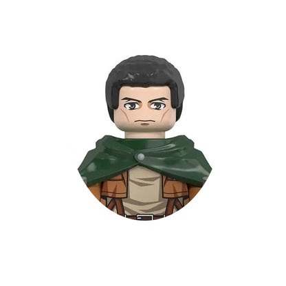 Anime Attack on Titan Building Blocks Keychain Mini Figure Keyring Collectible Toy Pendant for Bag Accessories Fans Gift
