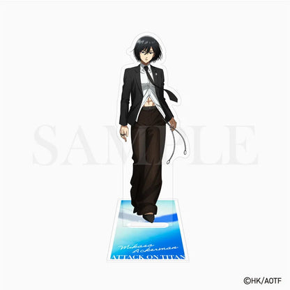 Attack On Titan Eren Mikasa Levi Acrylic Figure Display Cartoon Stand Model Plate Anime Desk Ornament Keychain Accessories