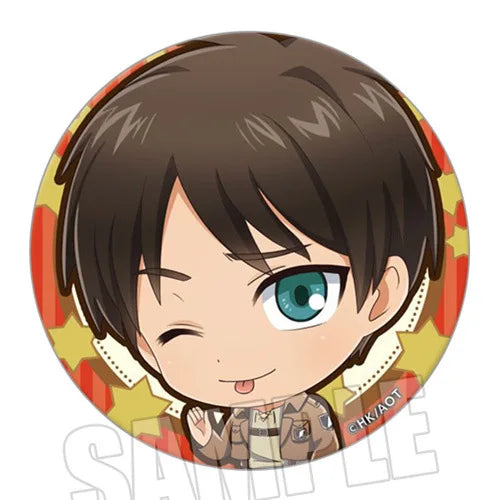 Attack on Titan Badge Levi Captain Hrista Erwin Q Version Anime Brooch Pin Stock Now